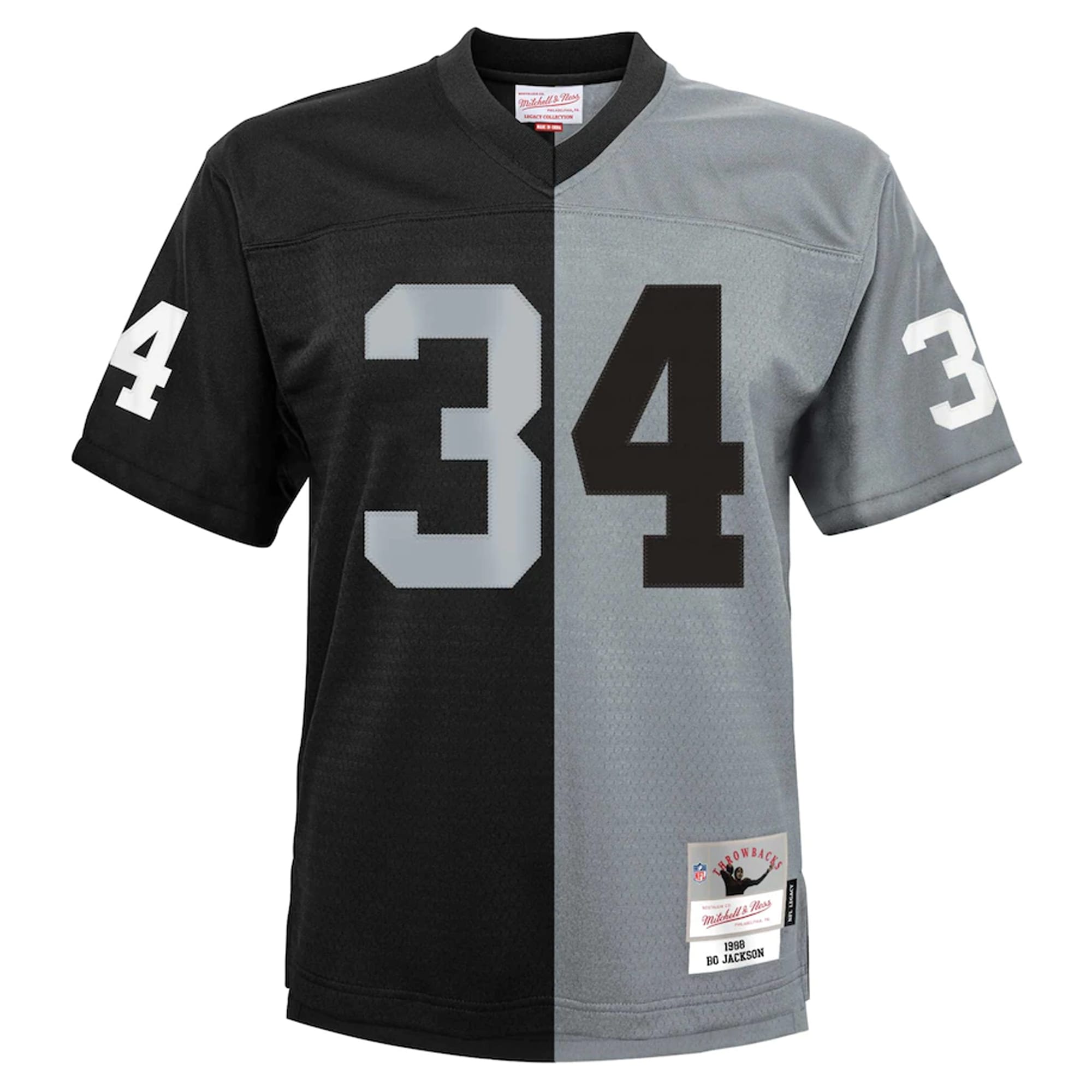 Alternative view of Bo Jackson Mitchell & Ness Las Vegas Raiders Game Jersey - Youth