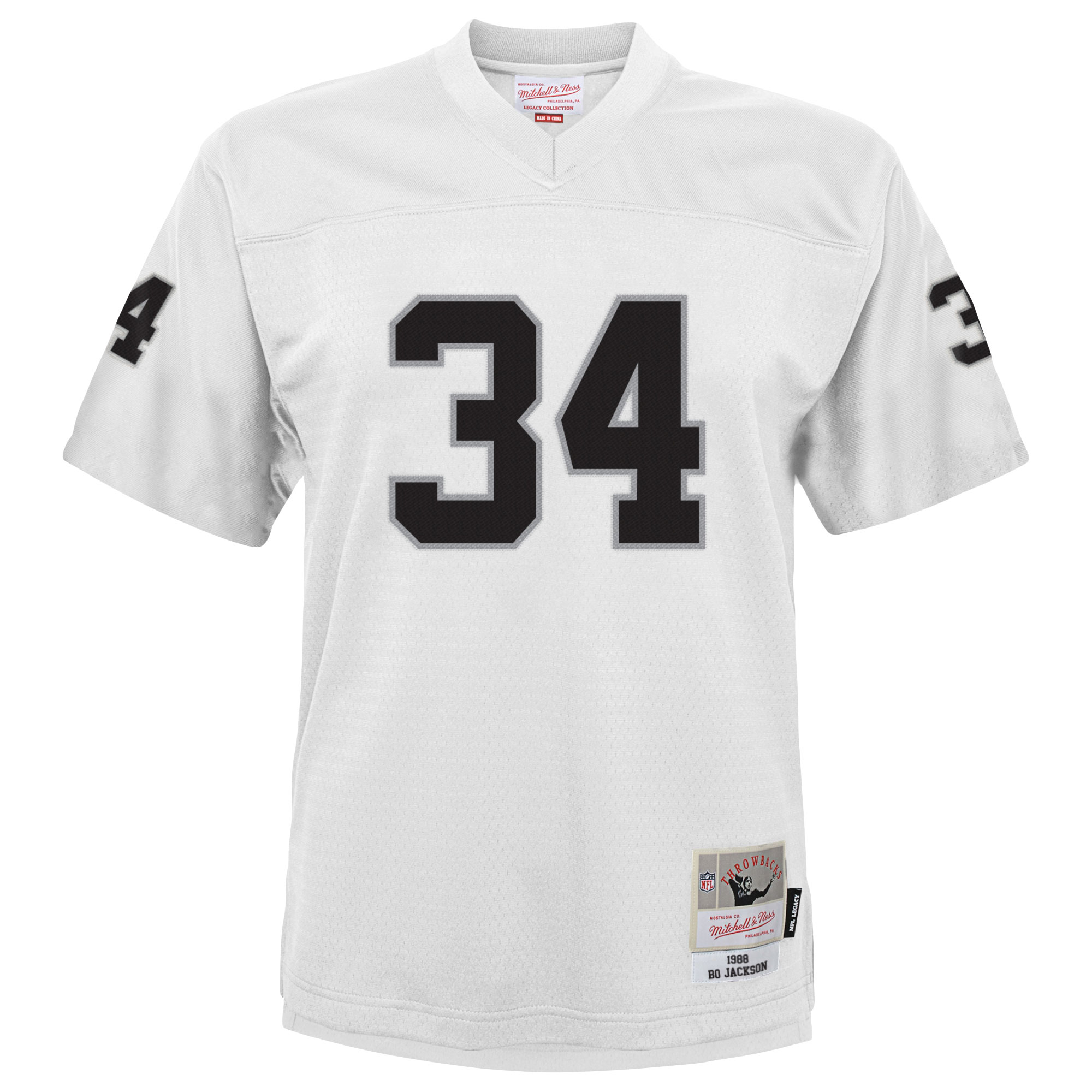 Alternative view of Bo Jackson Mitchell & Ness Las Vegas Raiders Retired Player Game Jersey - Youth