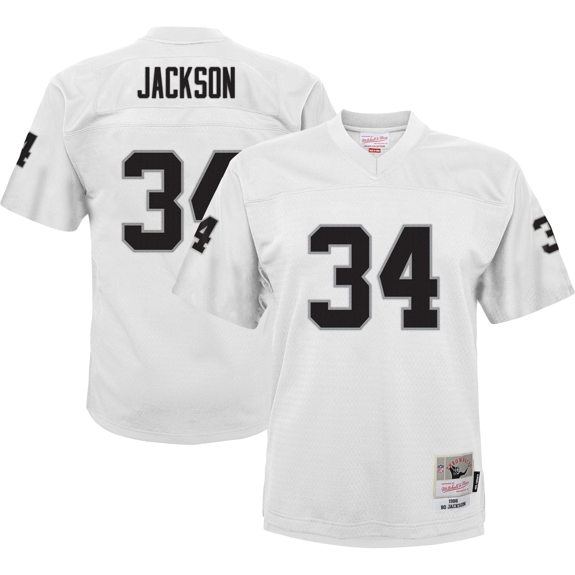 Bo Jackson Mitchell & Ness Las Vegas Raiders Retired Player Game Jersey - Youth