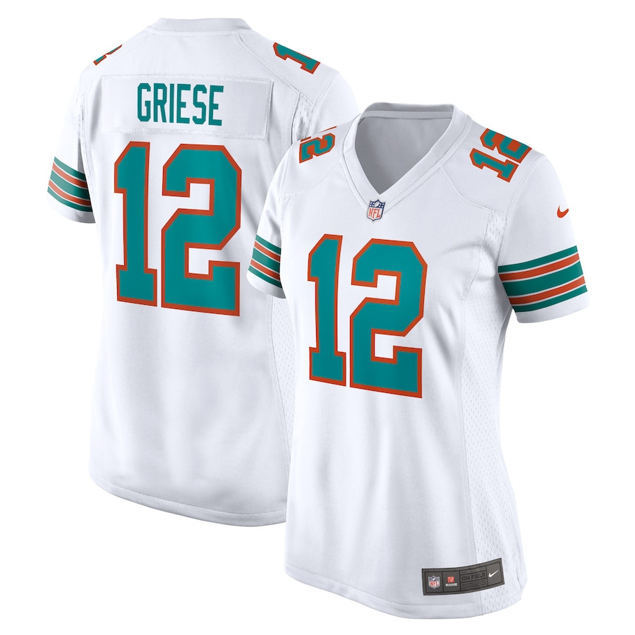 Bob Griese #12 Miami Dolphins Game Jersey - Women's | White