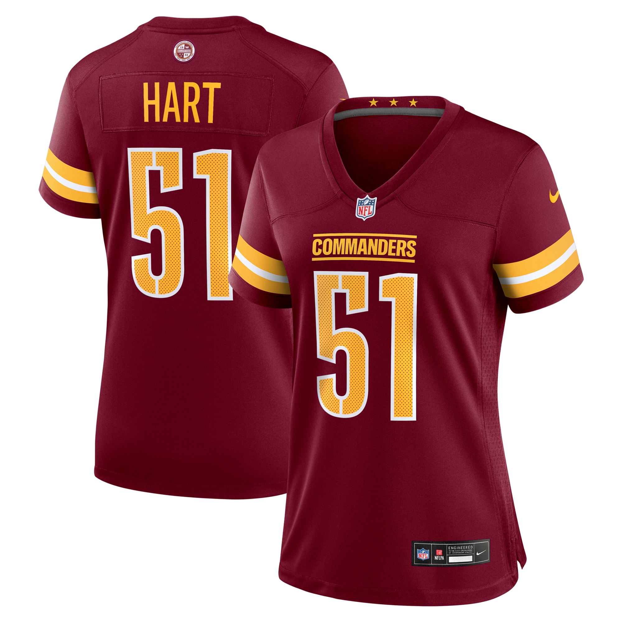Bobby Hart Washington Commanders Game Jersey - Women's
