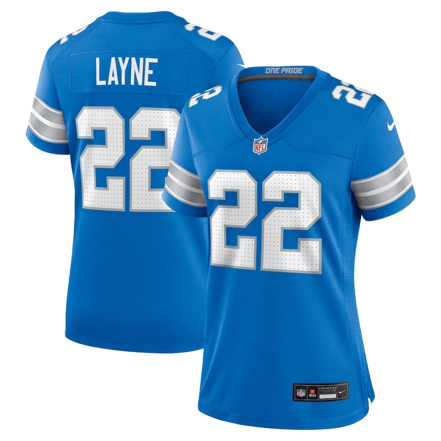 Bobby Layne #22 Detroit Lions Retired Player Game Jersey - Women's | Blue