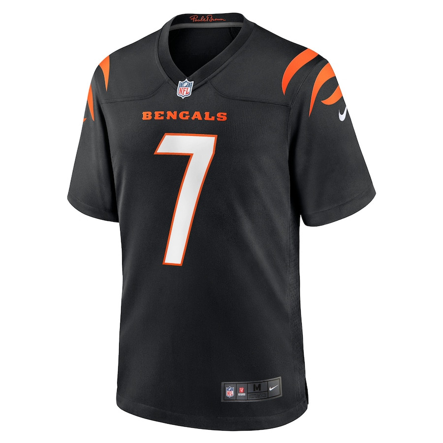 Alternative view of Boomer Esiason #7 Cincinnati Bengals Game Jersey - Men's | Black