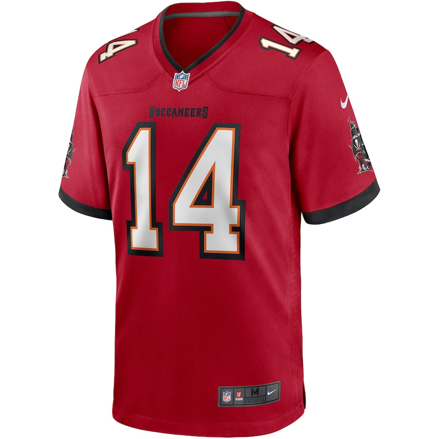 Alternative view of Brad Johnson #14 Tampa Bay Buccaneers Game Jersey - Men's | Red