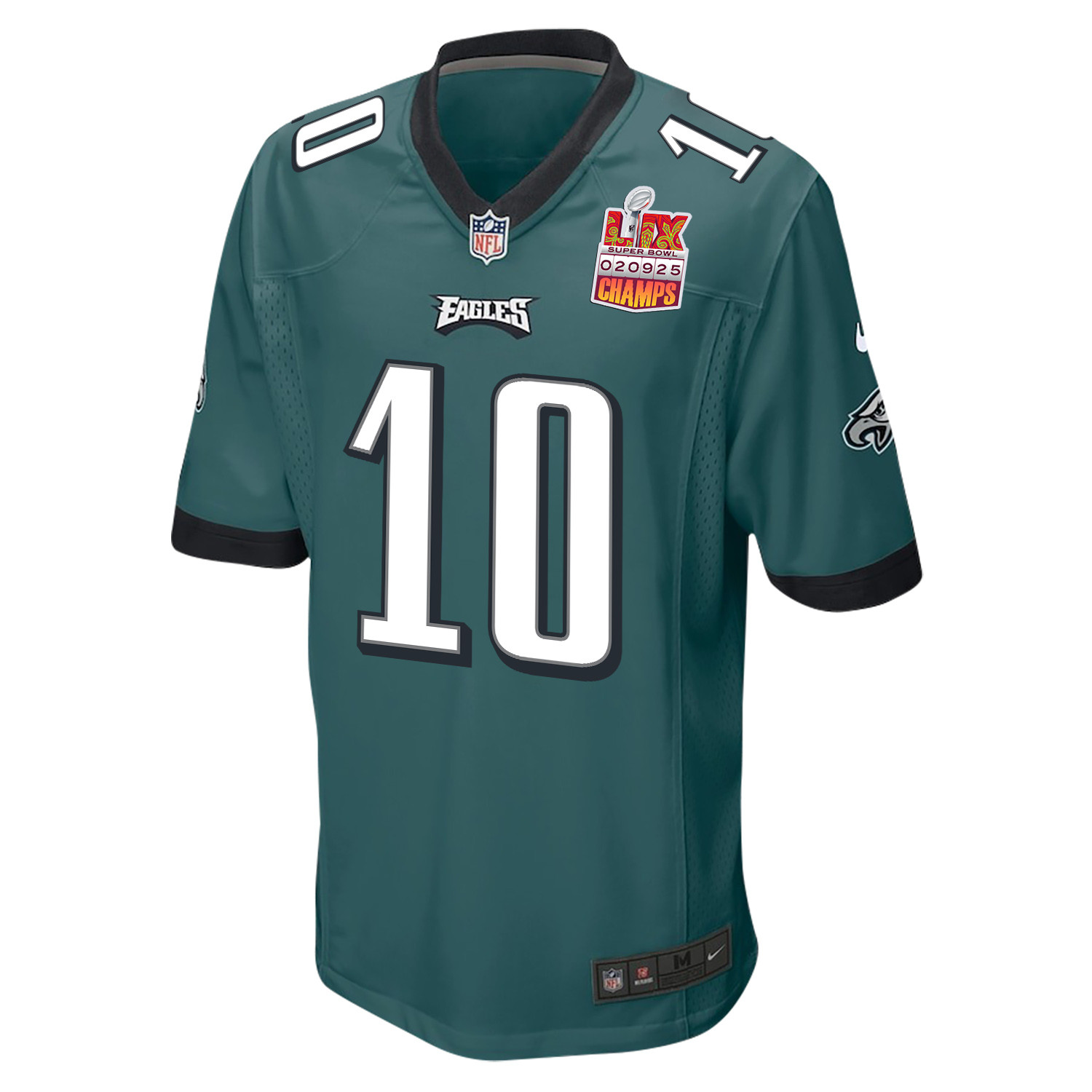 Braden Mann #10 Philadelphia Eagles Super Bowl LIX Champions Patch Game Jersey - Men's | Midnight Green - Image 3
