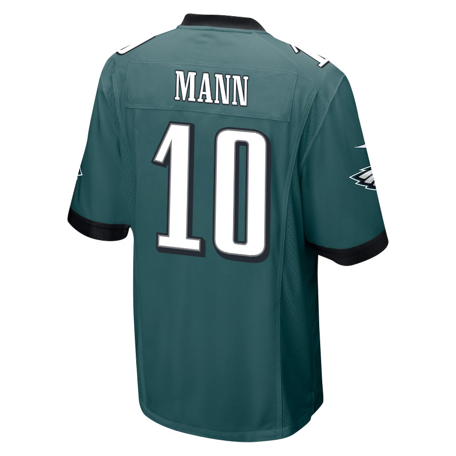 Alternative view of Braden Mann #10 Philadelphia Eagles Super Bowl LIX Game Jersey - Men's | Midnight Green