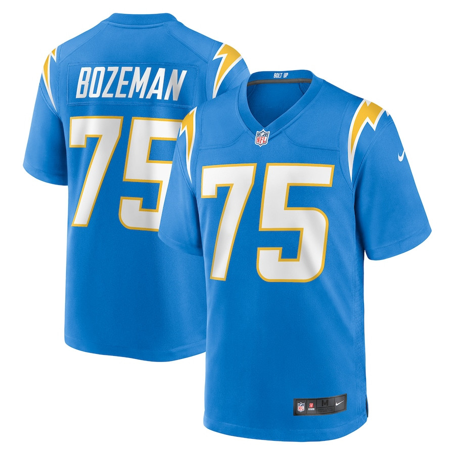 Bradley Bozeman #75 Los Angeles Chargers Game Jersey - Men's | Powder Blue