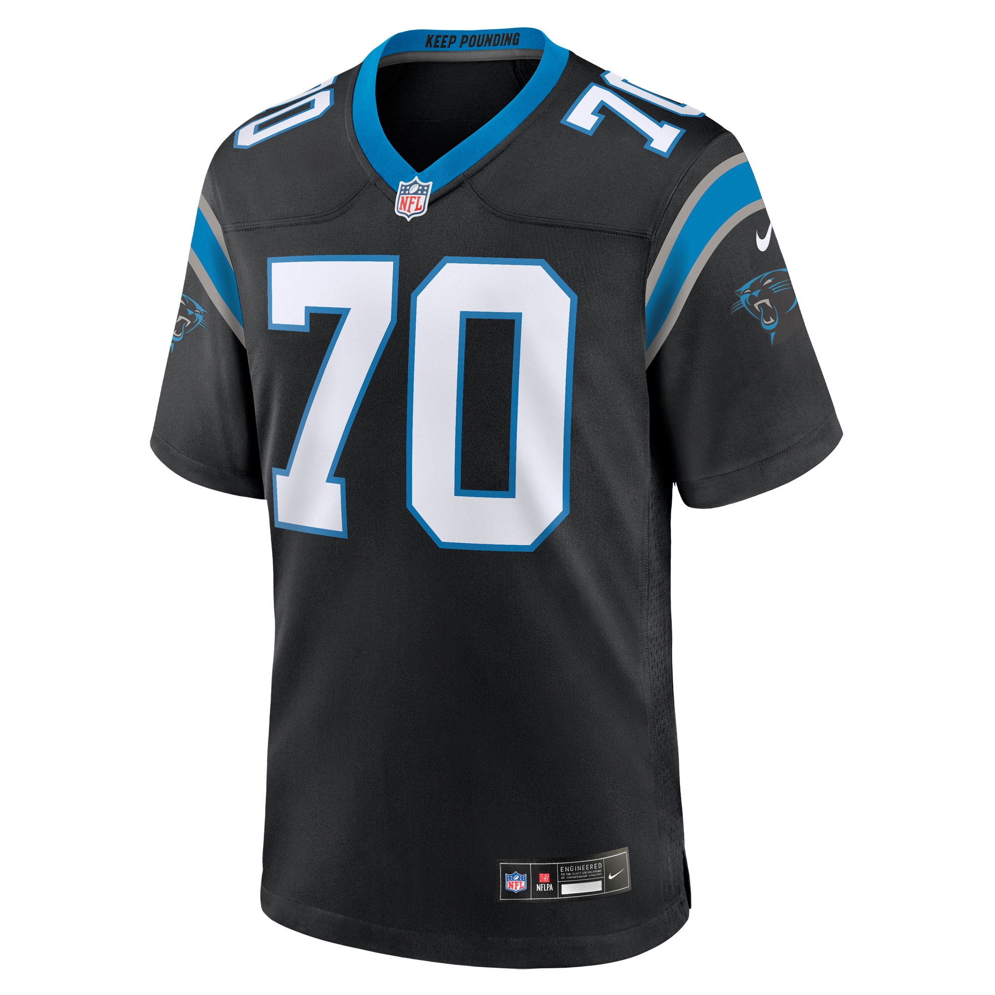 Alternative view of Brady Christensen Carolina Panthers Game Jersey - Men's