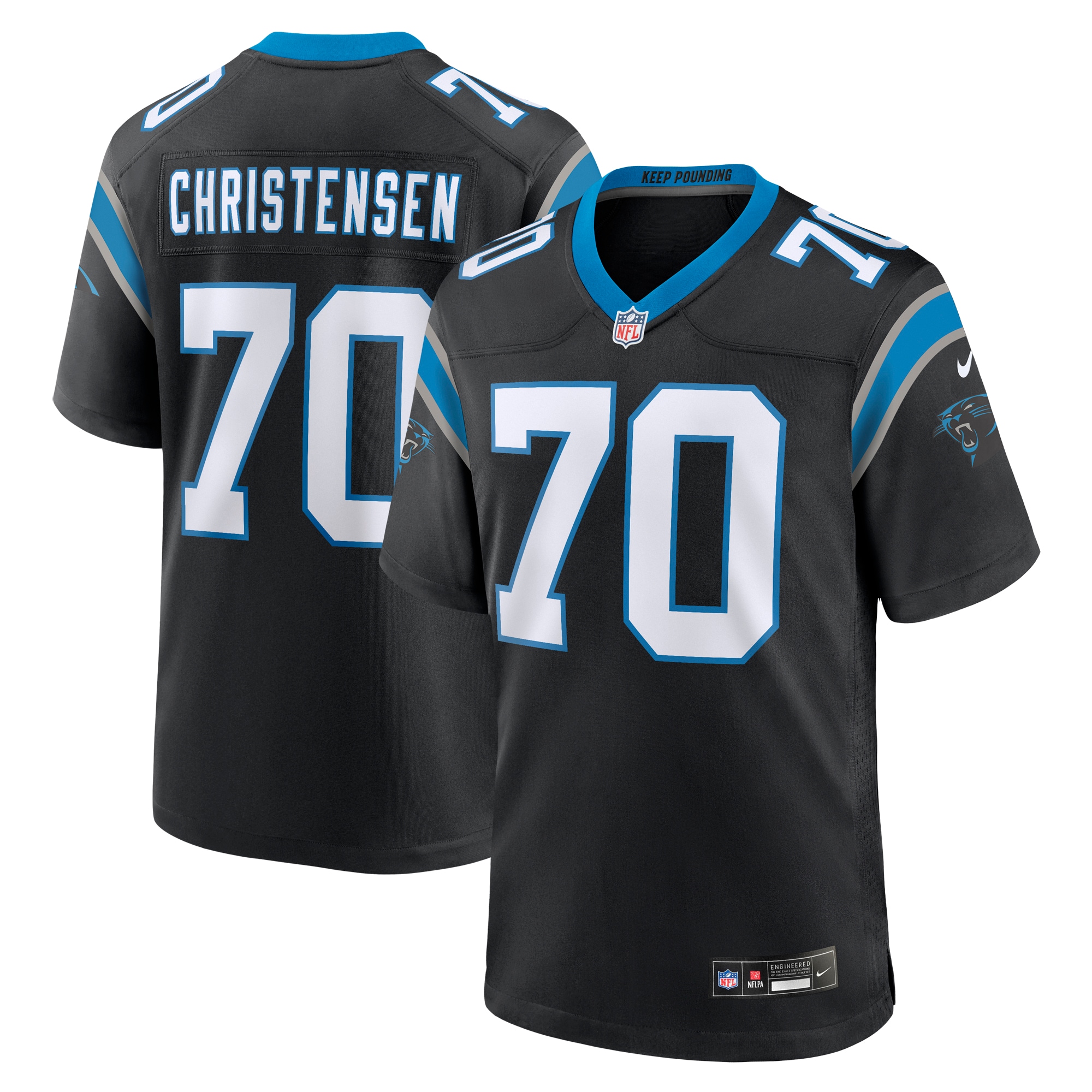 Brady Christensen Carolina Panthers Game Jersey - Men's