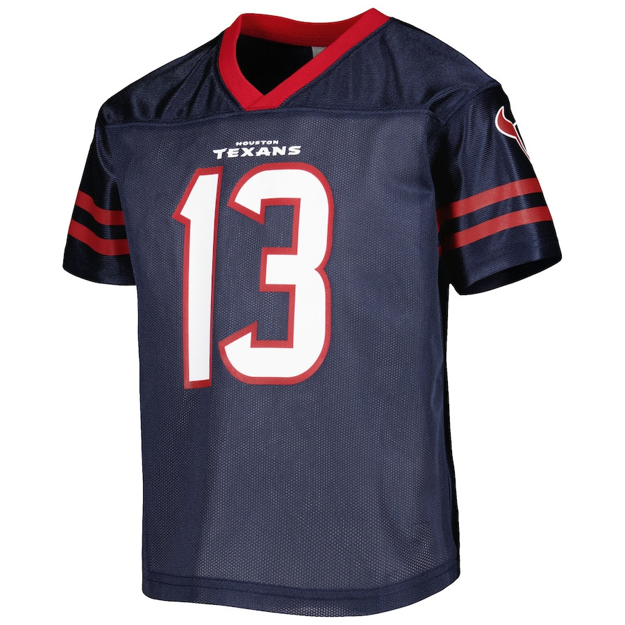 Alternative view of Brandin Cooks #13 Houston Texans Game Jersey - Youth | Navy