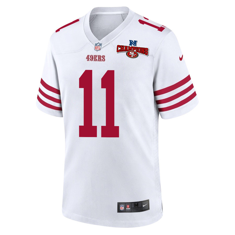 Alternative view of Brandon Aiyuk #11 San Francisco 49ers Game Jersey - Men's | White