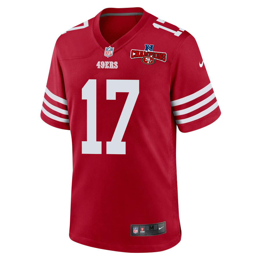 Alternative view of Brandon Allen #17 San Francisco 49ers Game Jersey - Men's | Scarlet