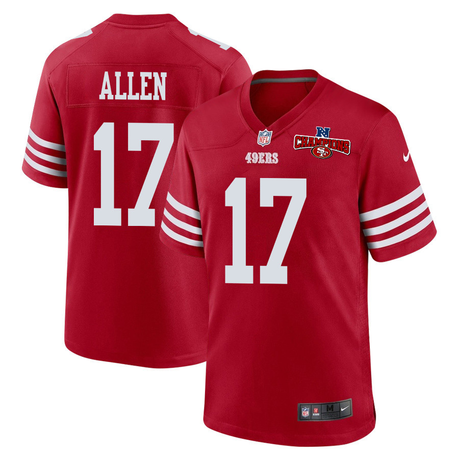 Brandon Allen #17 San Francisco 49ers Game Jersey - Men's | Scarlet