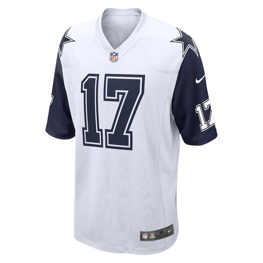 Alternative view of Brandon Aubrey #17 Dallas Cowboys Game Jersey - Men's | White