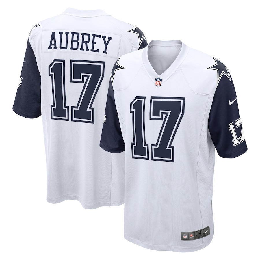 Brandon Aubrey #17 Dallas Cowboys Game Jersey - Men's | White