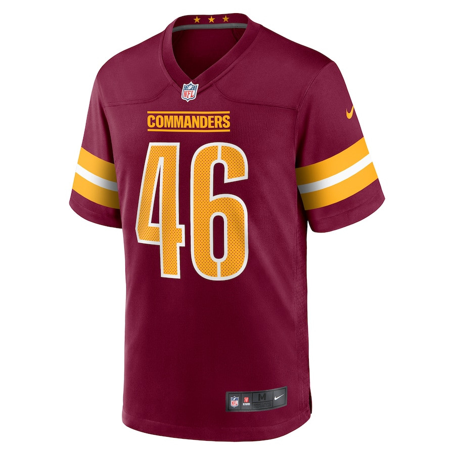 Alternative view of Brandon Bouyer-Randle #46 Washington Commanders Game Jersey - Men's | Burgundy