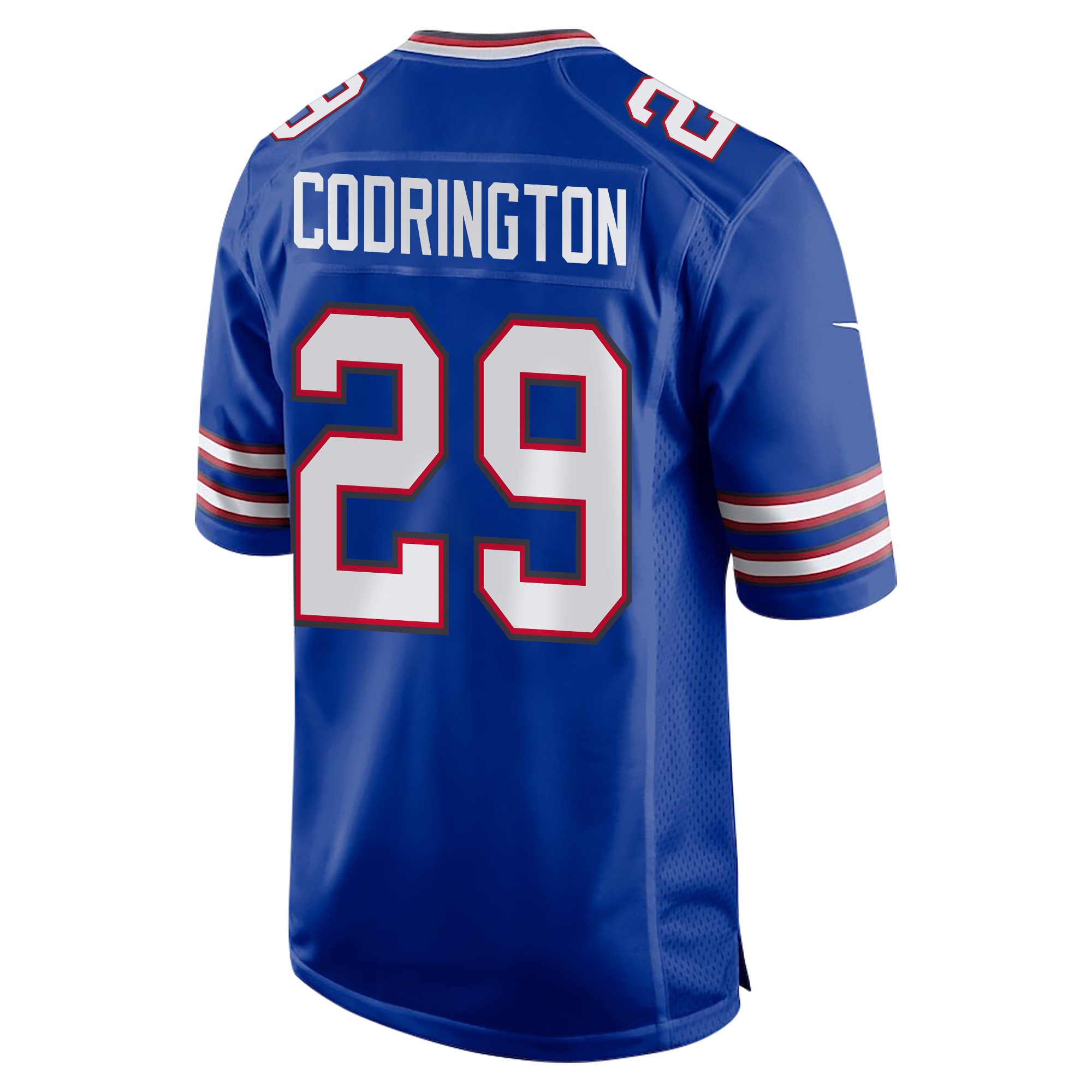 Alternative view of Brandon Codrington #29 Buffalo Bills Super Bowl LIX Champions Patch Game Jersey - Men's | Royal
