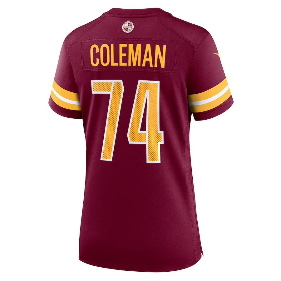Brandon Coleman #74 Washington Commanders Super Bowl LIX Game Jersey - Women's | Burgundy - Image 3