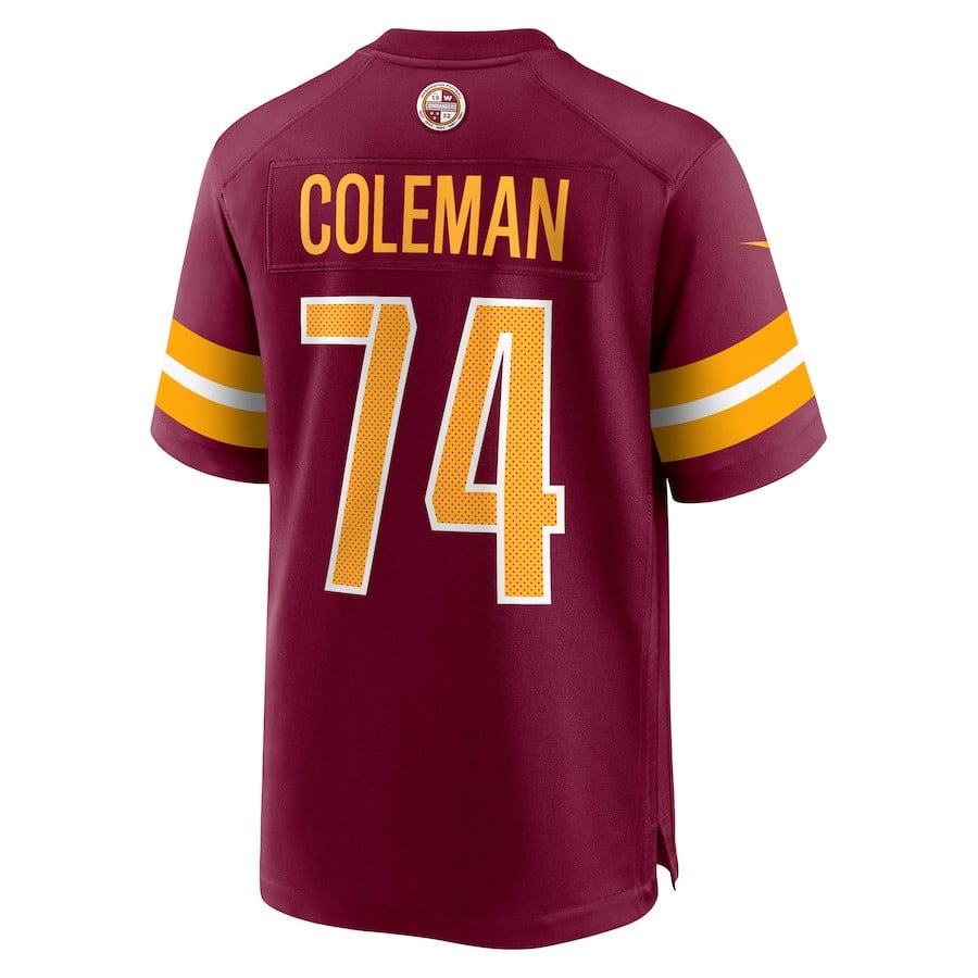 Brandon Coleman #74 Washington Commanders Super Bowl LIX Game Jersey - Youth | Burgundy - Image 3