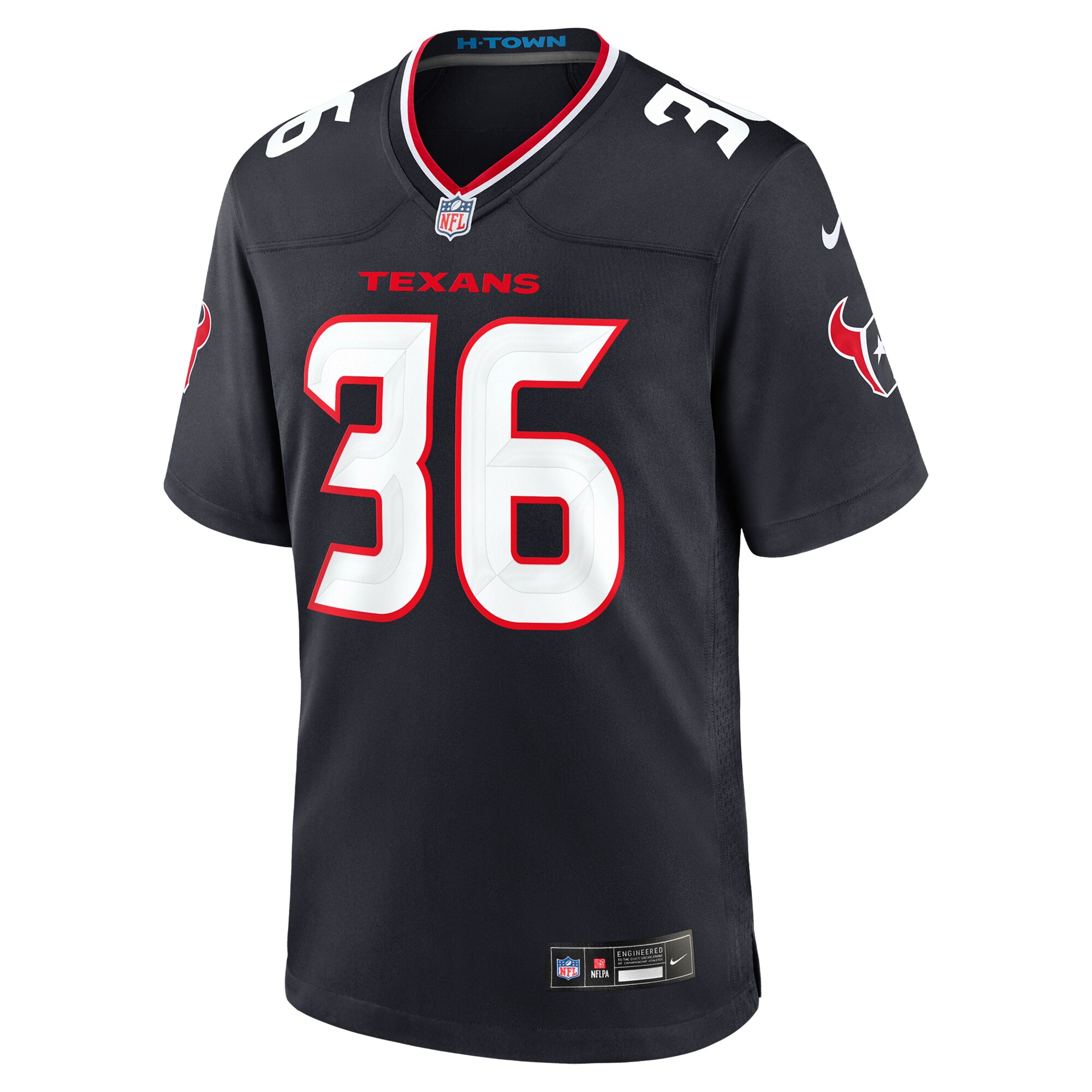 Alternative view of Brandon Hill Houston Texans Game Jersey - Men's