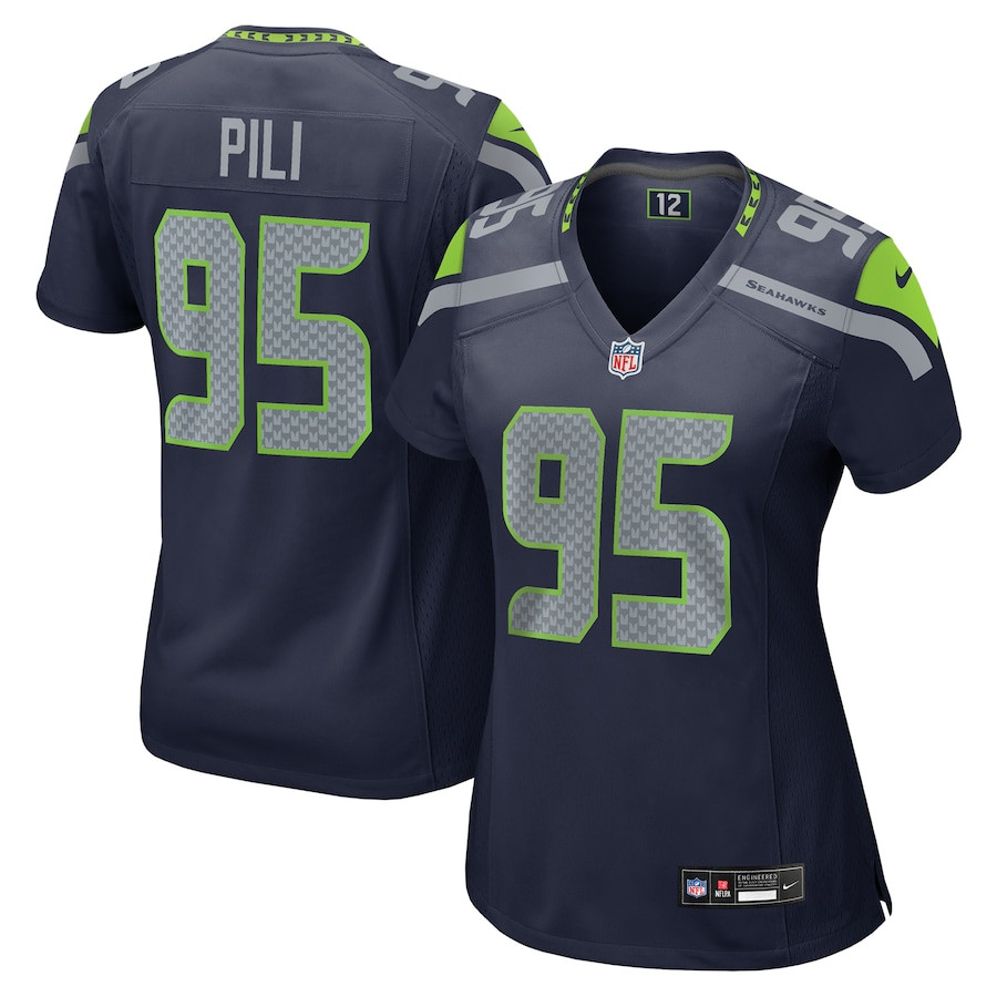 Brandon Pili #95 Seattle Seahawks Game Jersey - Women's | College Navy