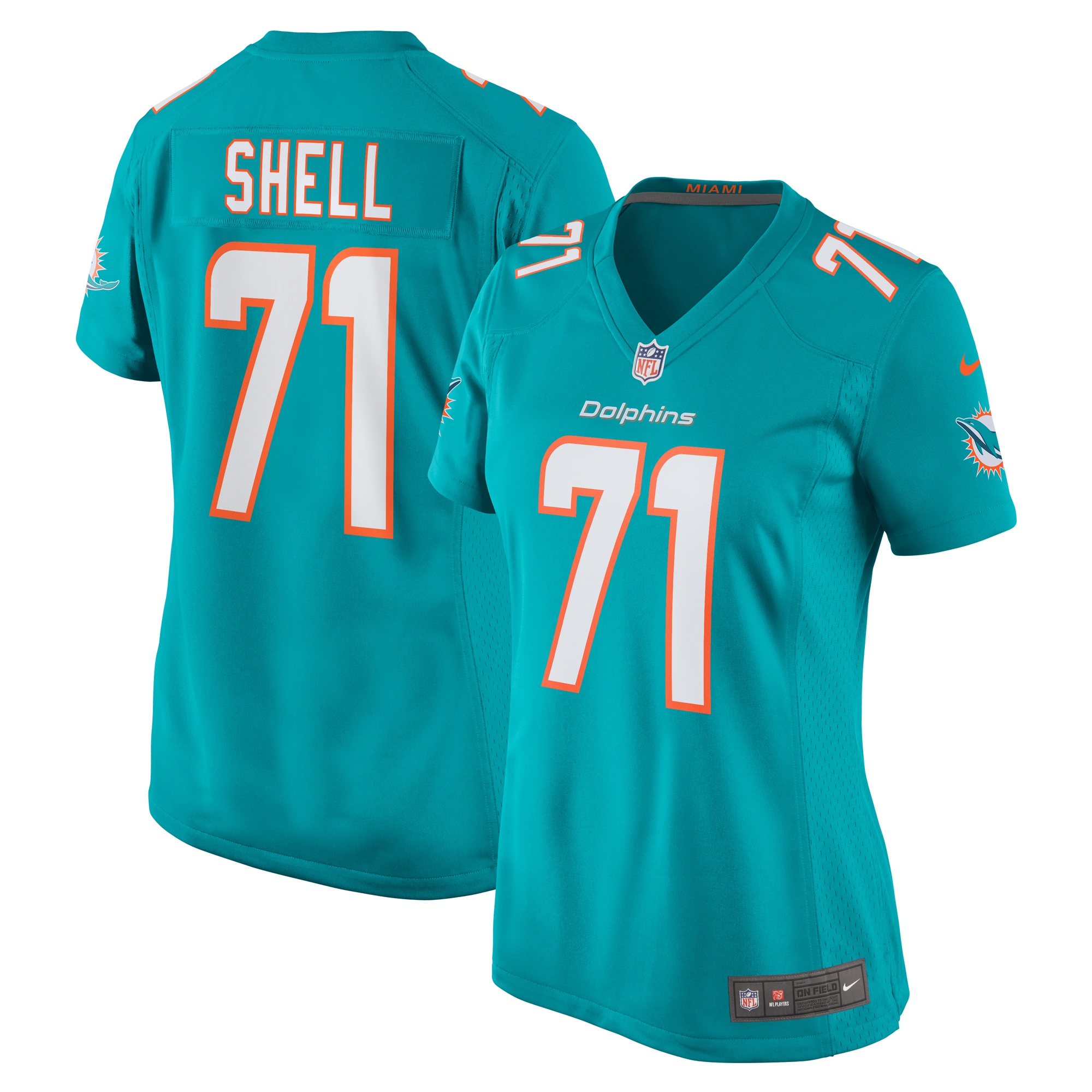 Brandon Shell Miami Dolphins Game Jersey - Women's
