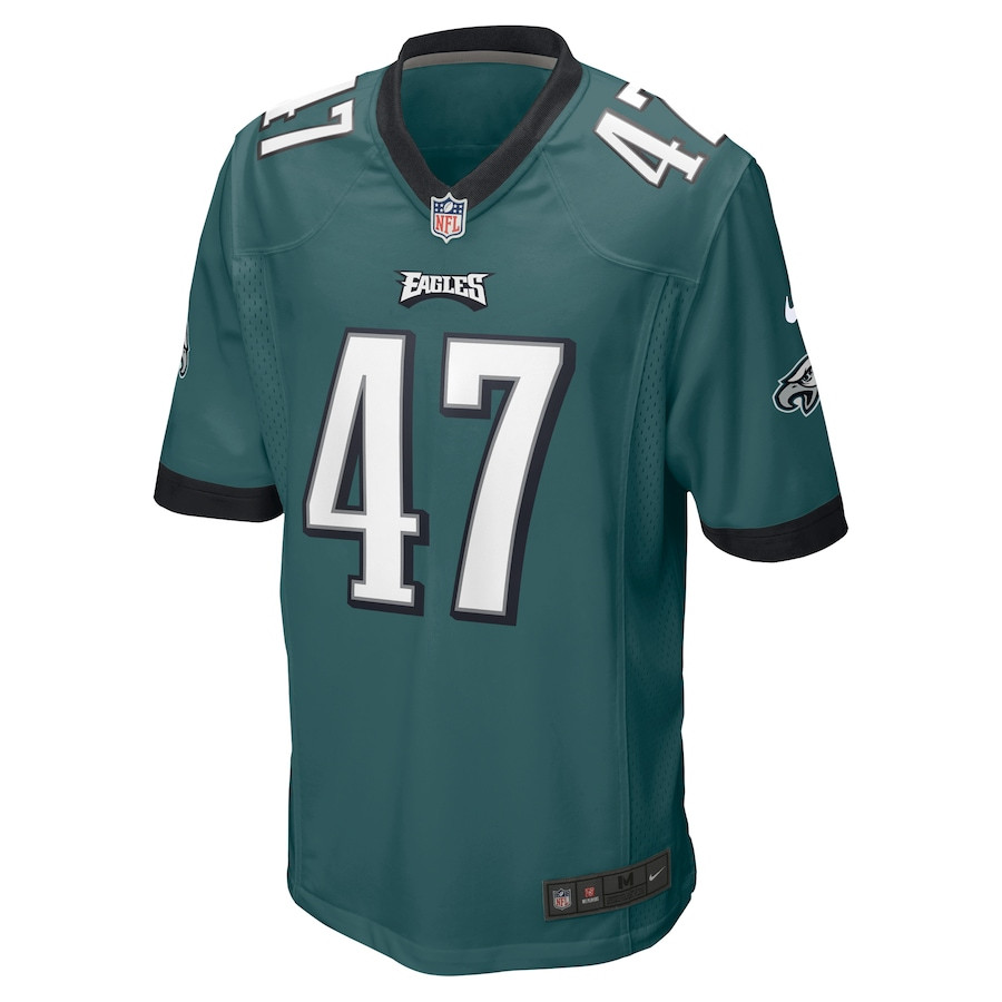 Alternative view of Brandon Smith #47 Philadelphia Eagles Game Jersey - Men's | Midnight Green