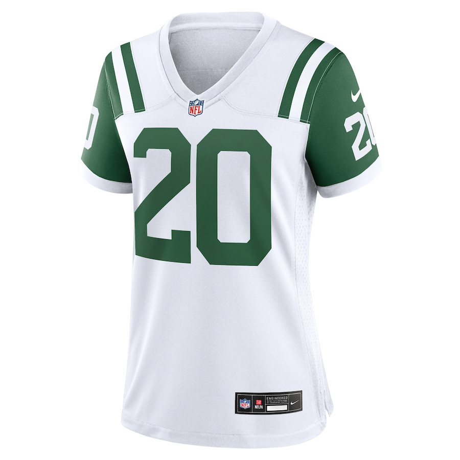 Alternative view of Breece Hall #20 New York Jets Alternate Game Jersey - Women's | White