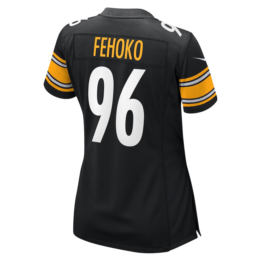 Breiden Fehoko #96 Pittsburgh Steelers Game Jersey - Women's | Black - Image 3