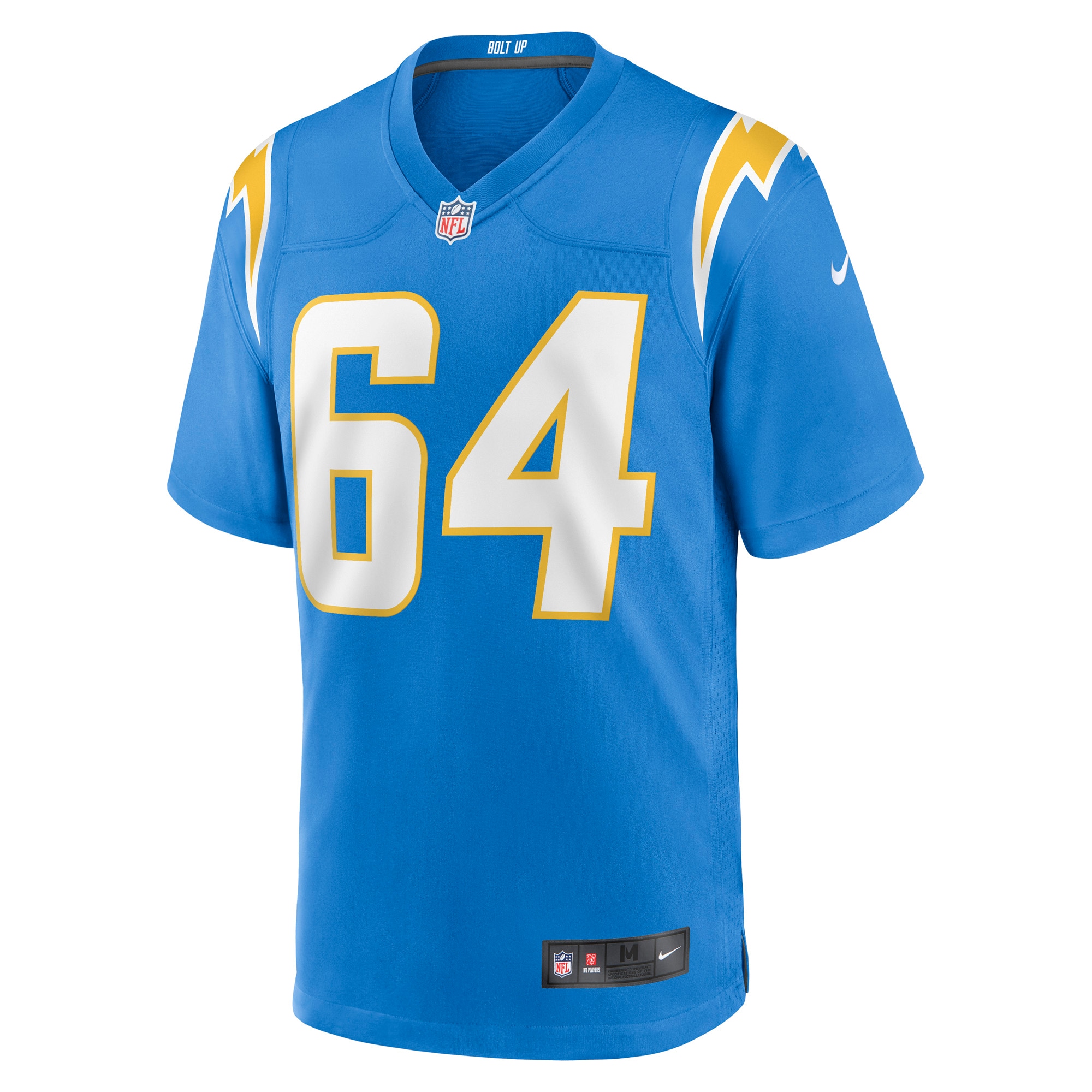 Alternative view of Brenden Jaimes Los Angeles Chargers Game Jersey - Men's