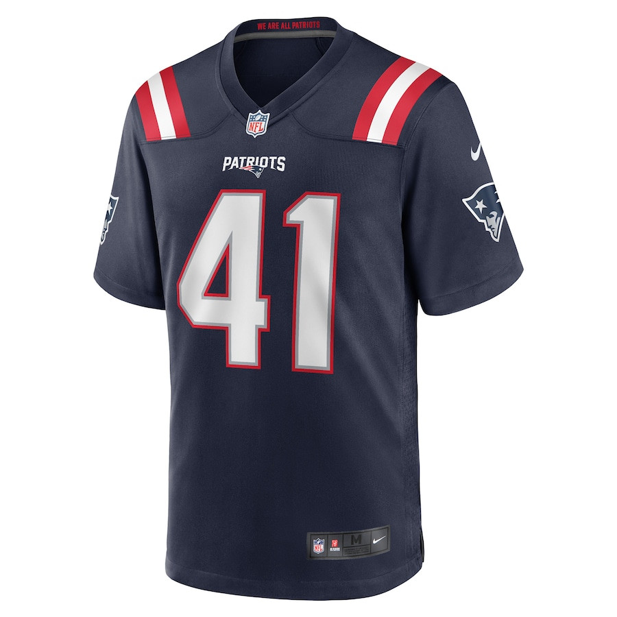 Alternative view of Brenden Schooler #41 New England Patriots Game Jersey - Men's | Navy