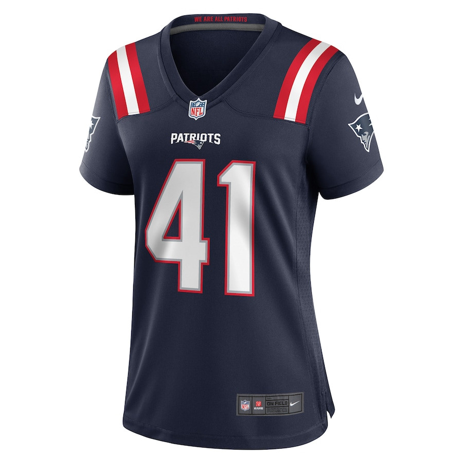 Alternative view of Brenden Schooler #41 New England Patriots Game Jersey - Women's | Navy