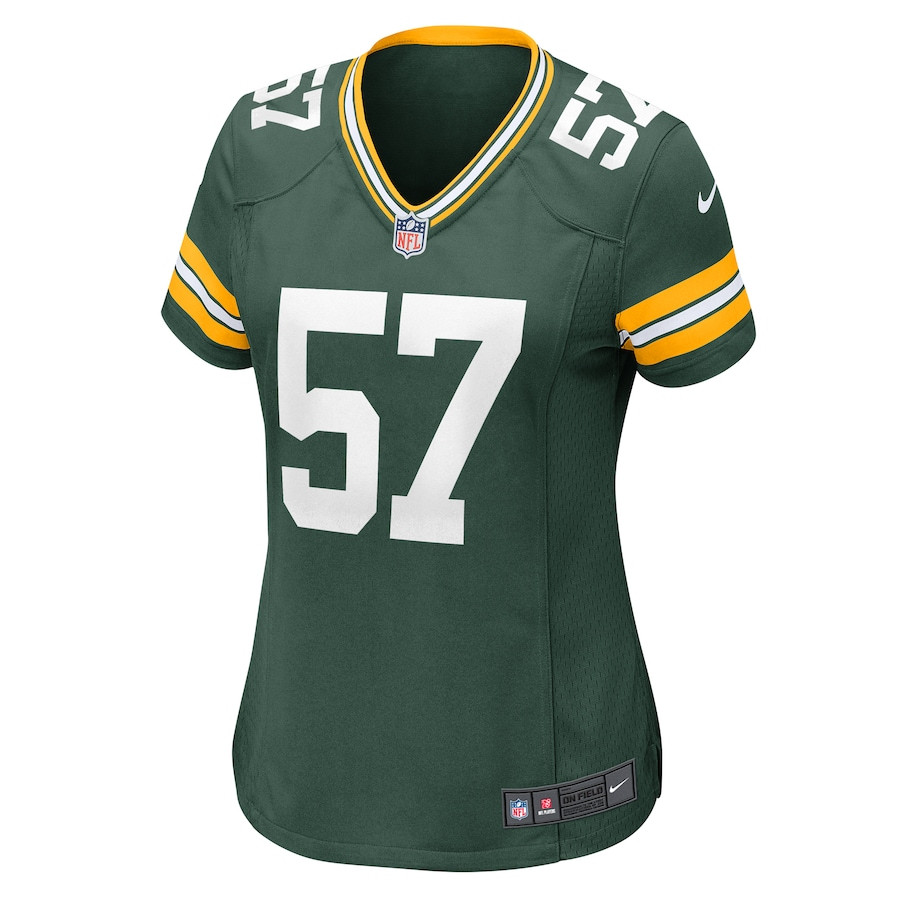 Alternative view of Brenton Cox Jr. #57 Green Bay Packers Game Jersey - Women's | Green