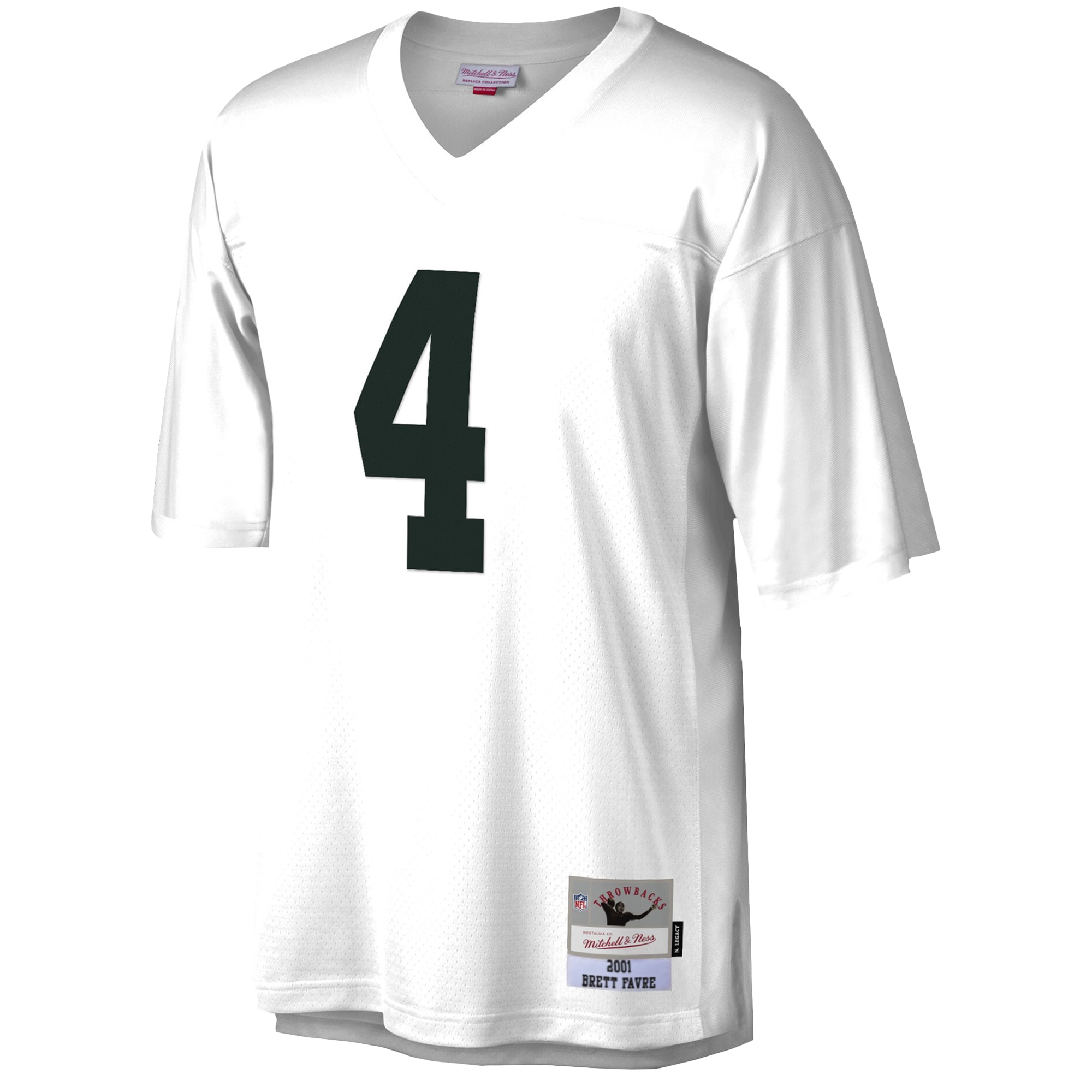 Alternative view of Brett Favre Mitchell & Ness Green Bay Packers Game Jersey - Men's
