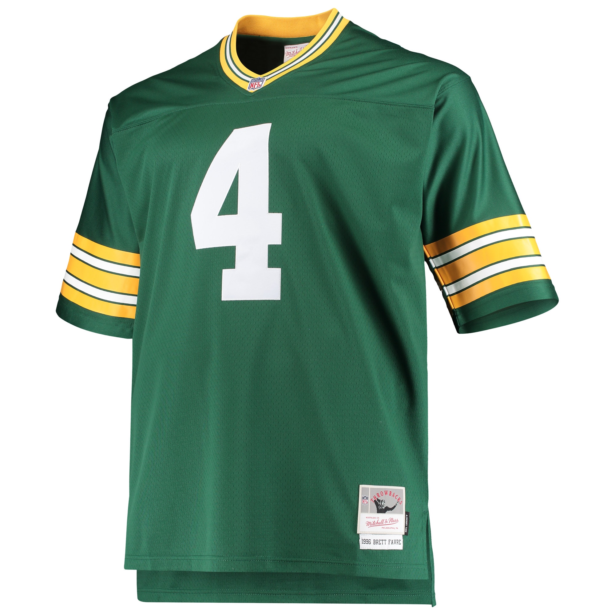 Alternative view of Brett Favre Mitchell & Ness Green Bay Packers Retired Player Game Jersey - Men's