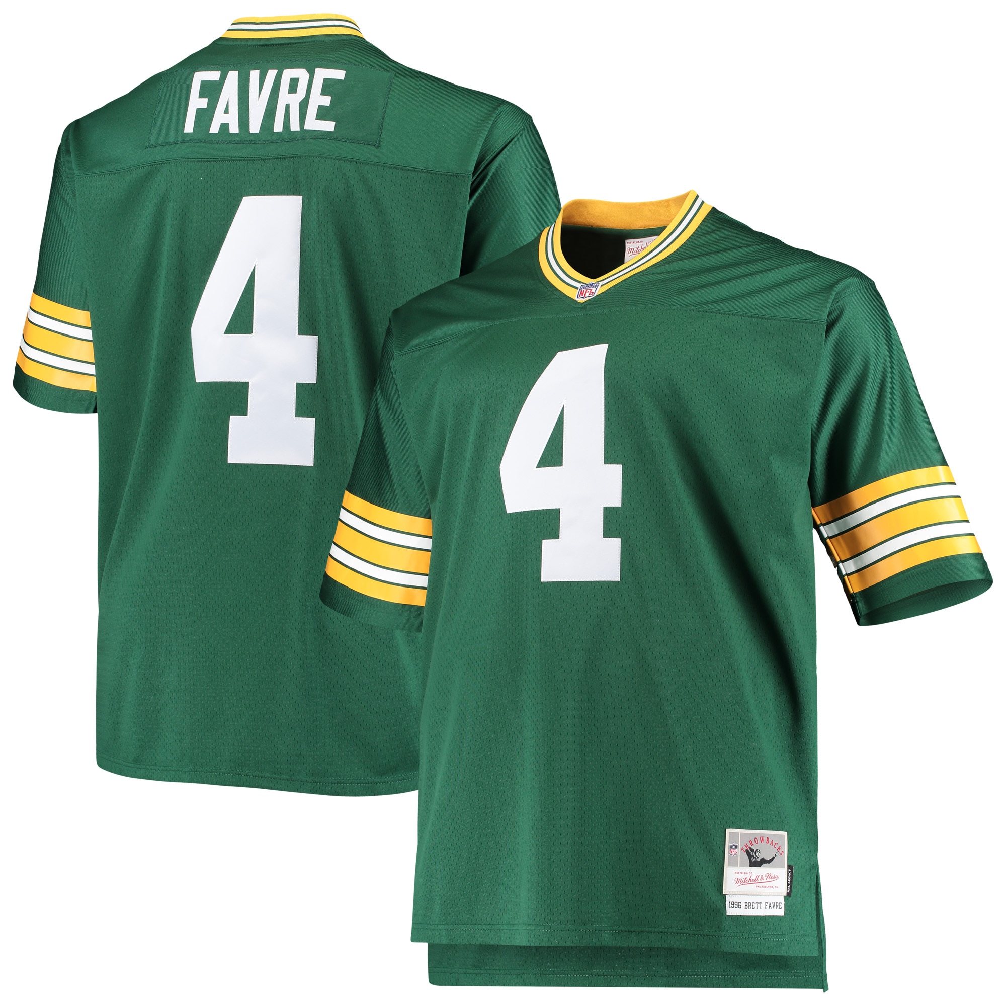 Brett Favre Mitchell & Ness Green Bay Packers Retired Player Game Jersey - Men's
