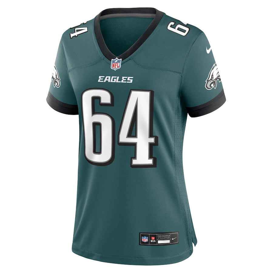 Alternative view of Brett Toth #64 Philadelphia Eagles Game Jersey - Women's | Midnight Green