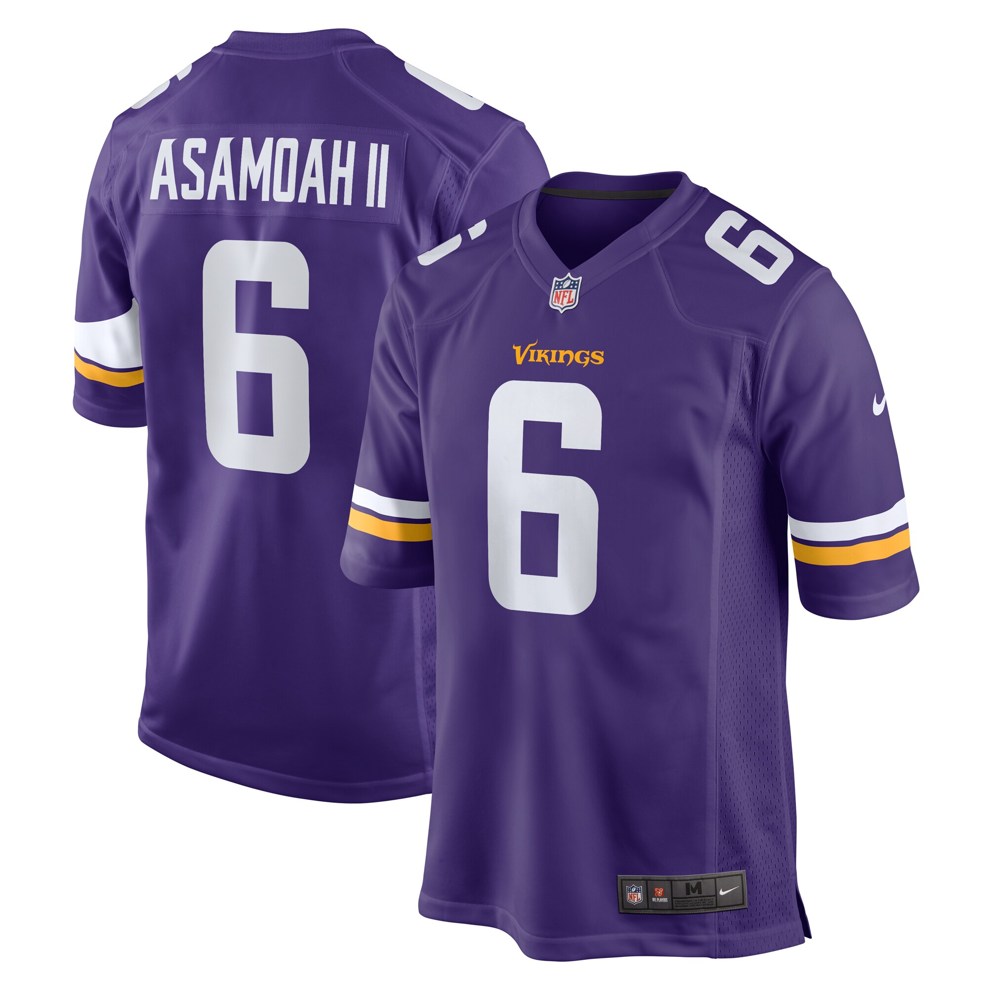 Brian Asamoah II Minnesota Vikings Game Jersey - Men's
