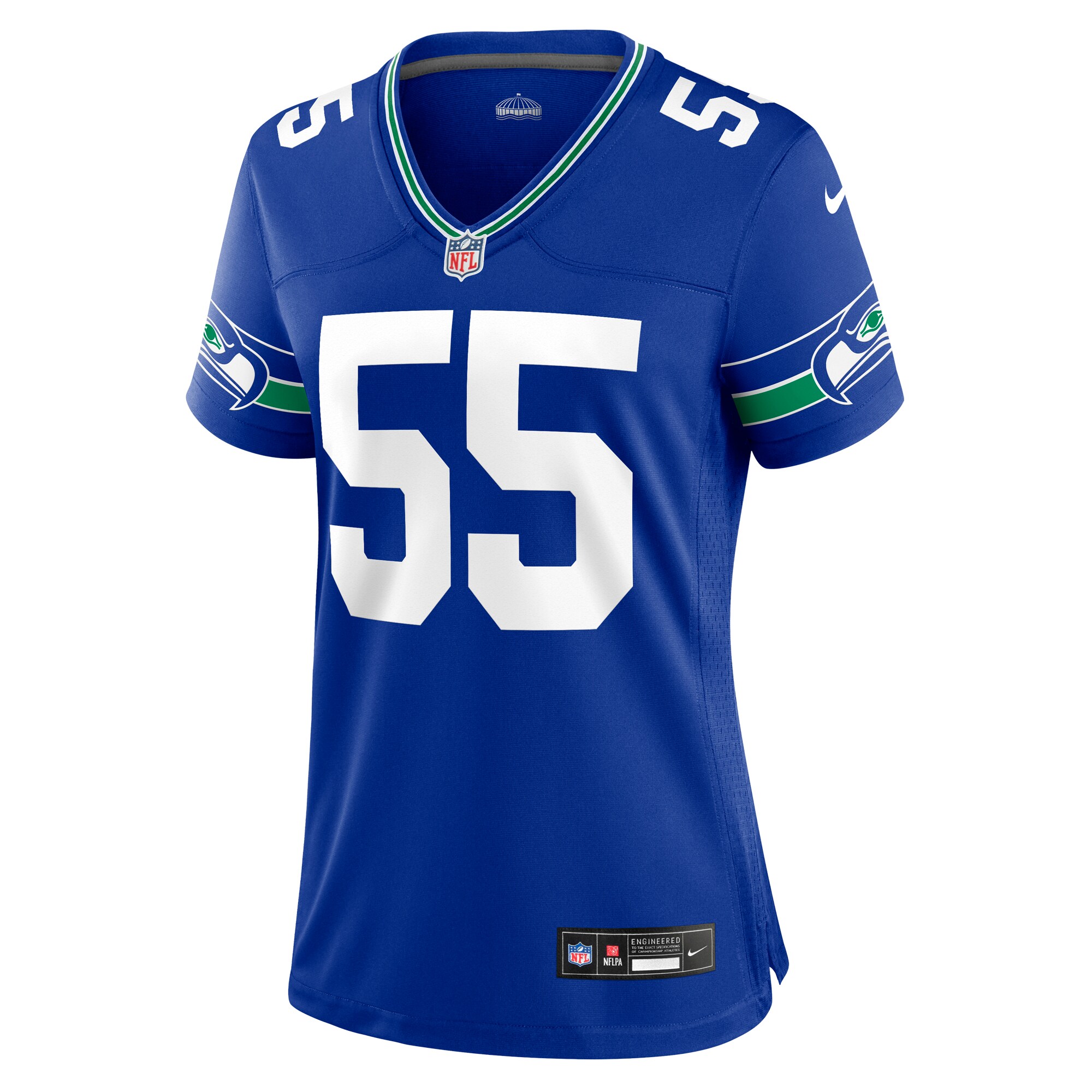 Alternative view of Brian Bosworth Seattle Seahawks Throwback Game Jersey - Women's