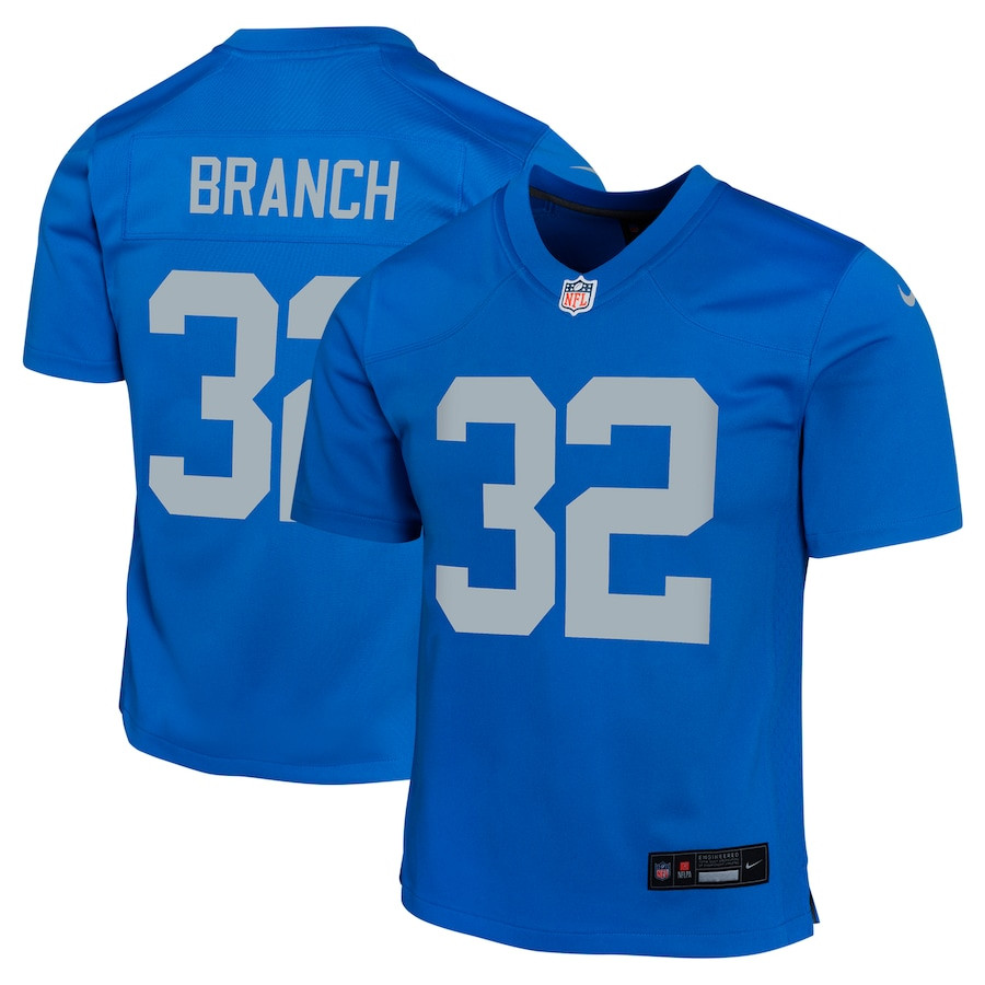 Brian Branch #32 Detroit Lions Alternate Game Jersey - Youth | Blue