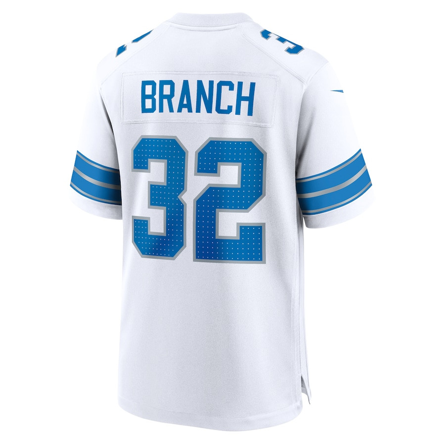 Brian Branch #32 Detroit Lions Game Jersey - Men's | White - Image 3