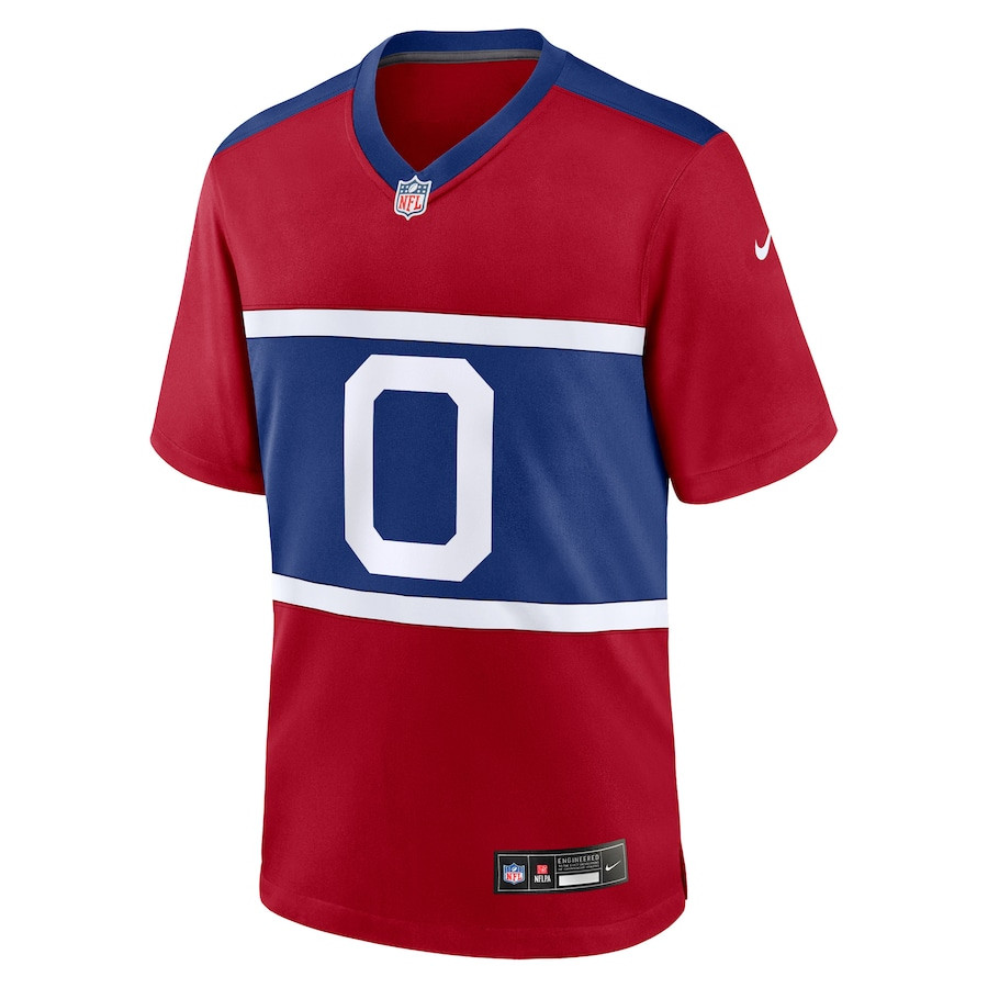 Alternative view of Brian Burns #0 New York Giants Alternate Game Jersey - Youth | Century Red
