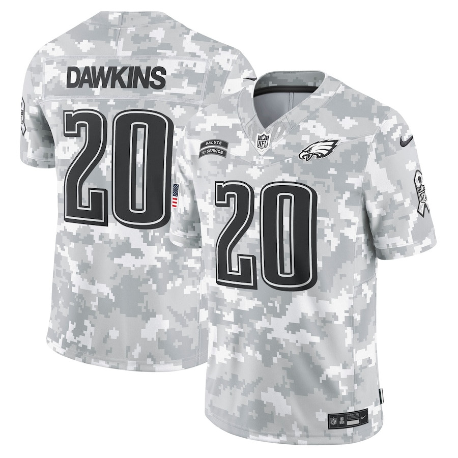 Brian Dawkins #20 Philadelphia Eagles Salute To Service Limited Jersey - Men's | Arctic Camo