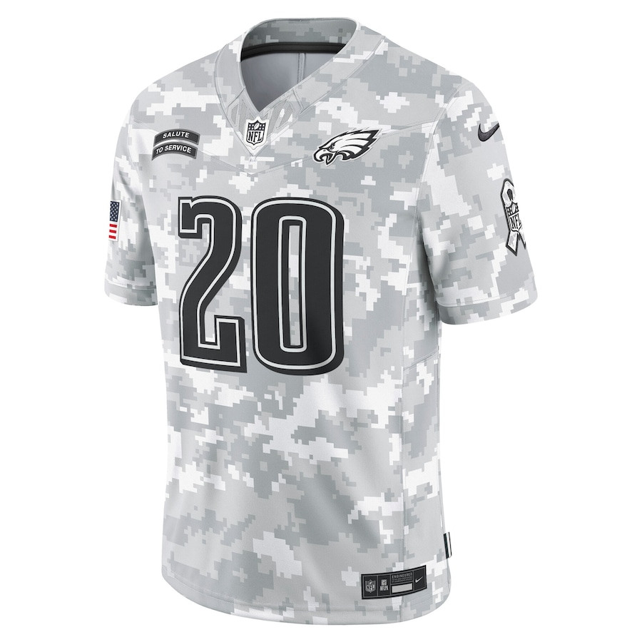 Alternative view of Brian Dawkins #20 Philadelphia Eagles Salute To Service Limited Jersey - Men's | Arctic Camo