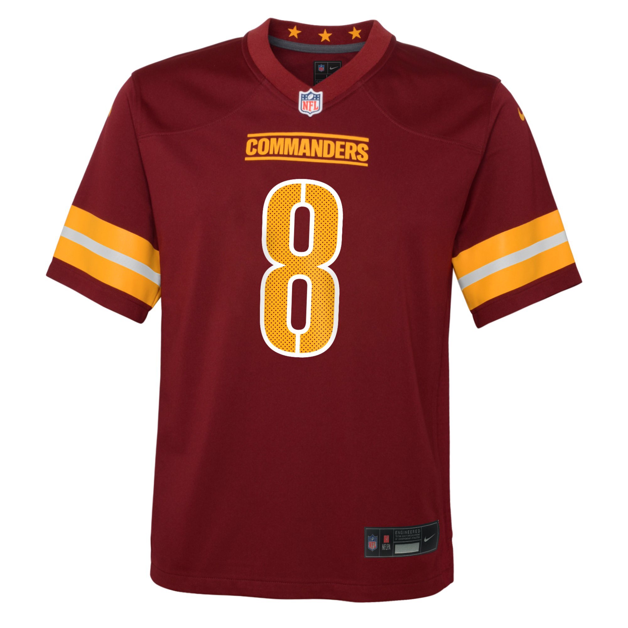 Alternative view of Brian Robinson Jr. Washington Commanders Game Jersey - Youth