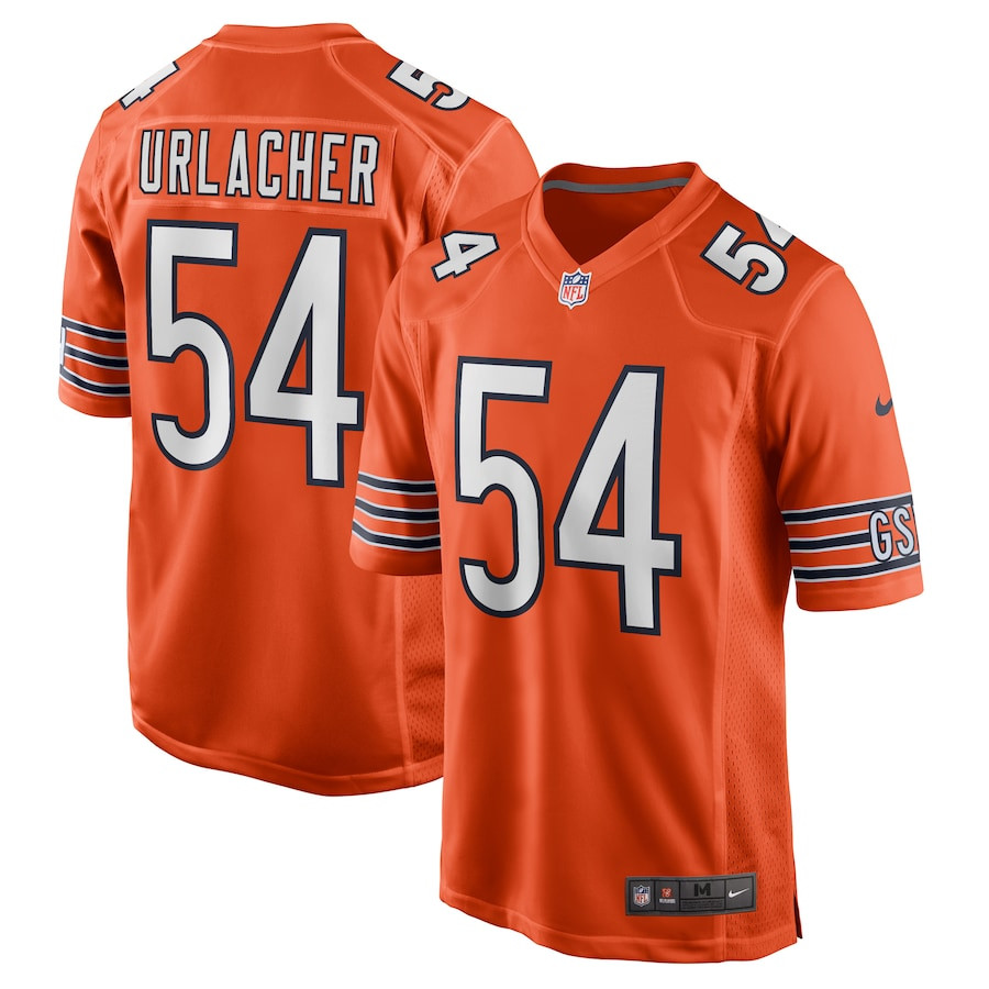 Brian Urlacher #54 Chicago Bears Game Jersey - Men's | Orange