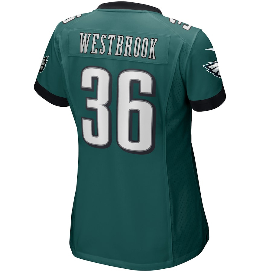 Brian Westbrook #36 Philadelphia Eagles Game Jersey - Women's | Midnight Green - Image 3