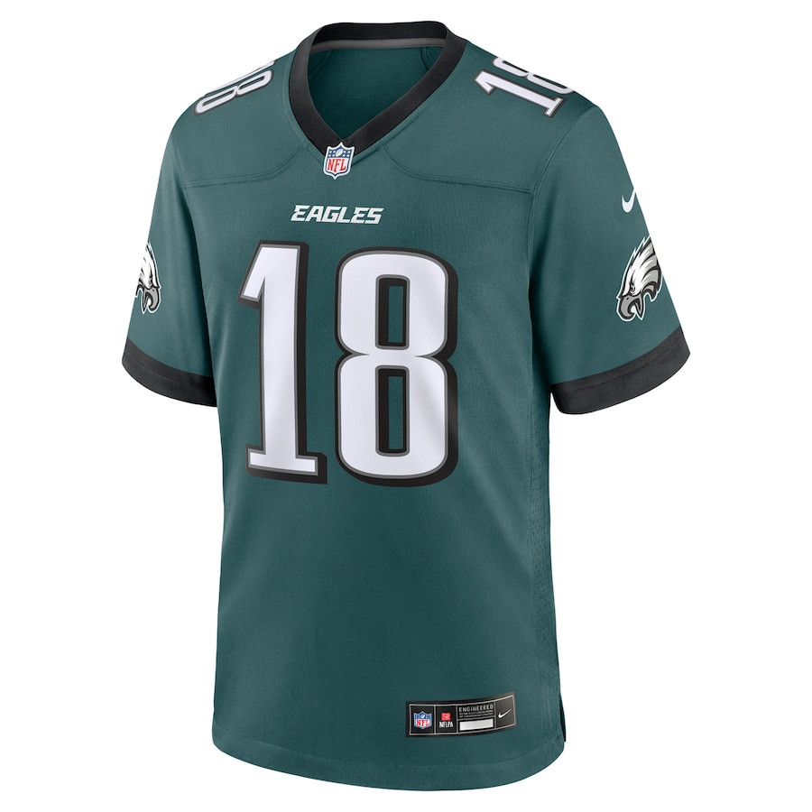 Alternative view of Britain Covey #18 Philadelphia Eagles Game Jersey - Men's | Midnight Green