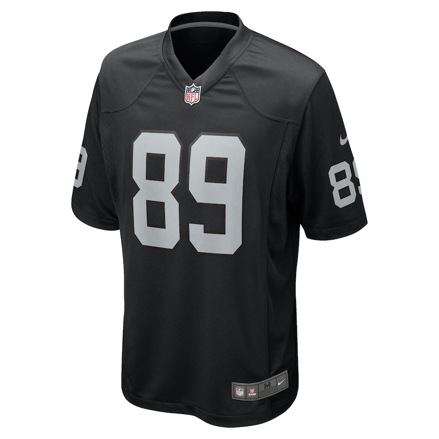 Alternative view of Brock Bowers #89 Las Vegas Raiders Game Jersey - Men's | Black