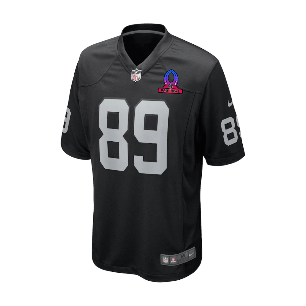 Alternative view of Brock Bowers #89 Las Vegas Raiders Game Jersey - Men's | Black